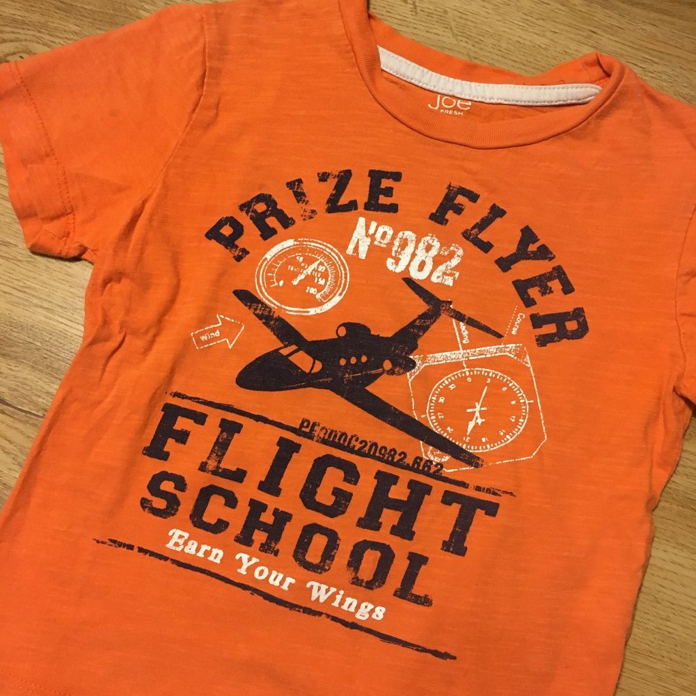 Joe Fresh Orange Aeroplane Tshirt